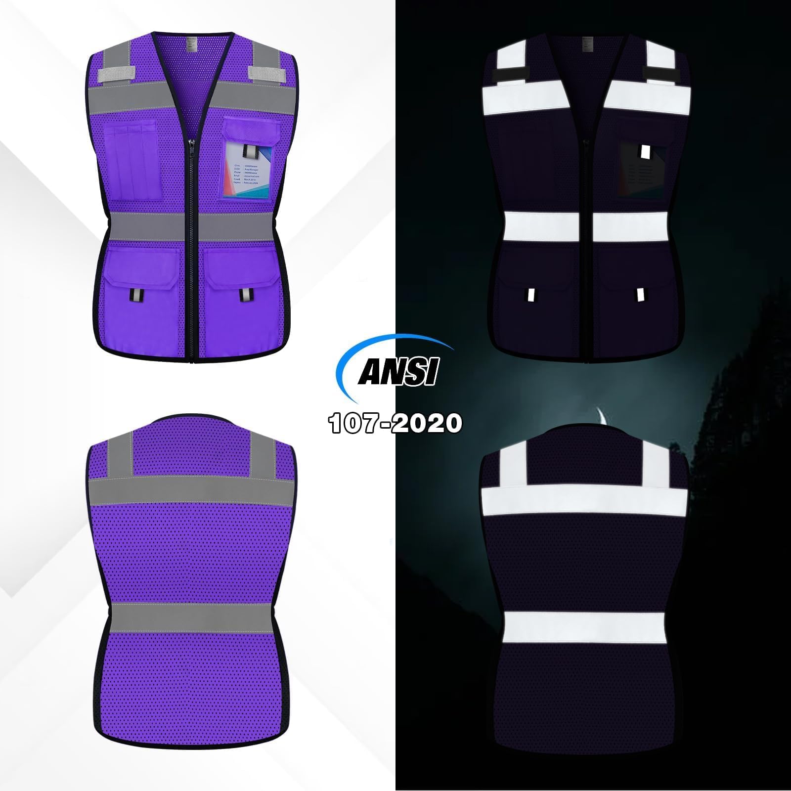 Safety Vests For Men Uno Mejor Womens Safety Vest With 11 Pockets And ...