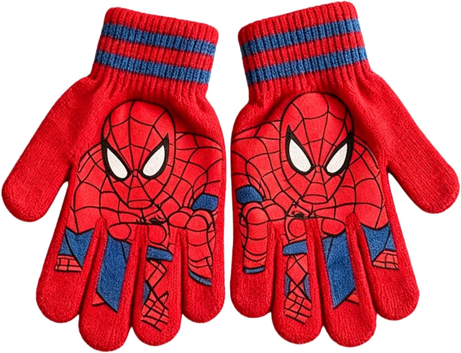Spider Beanie Hat Scarf Gloves Set, Knitted Pom Pom Beanie, Long Scarf & Warm Gloves Winter Accessory Kit