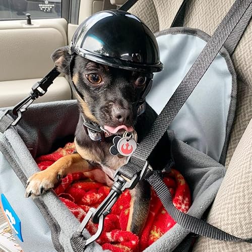 Miniatura 7 de Enjoying Casco para mascotas, casco duro para perro, casco de motocicleta para bicicleta, gato, casco de equitación, negro, pequeño