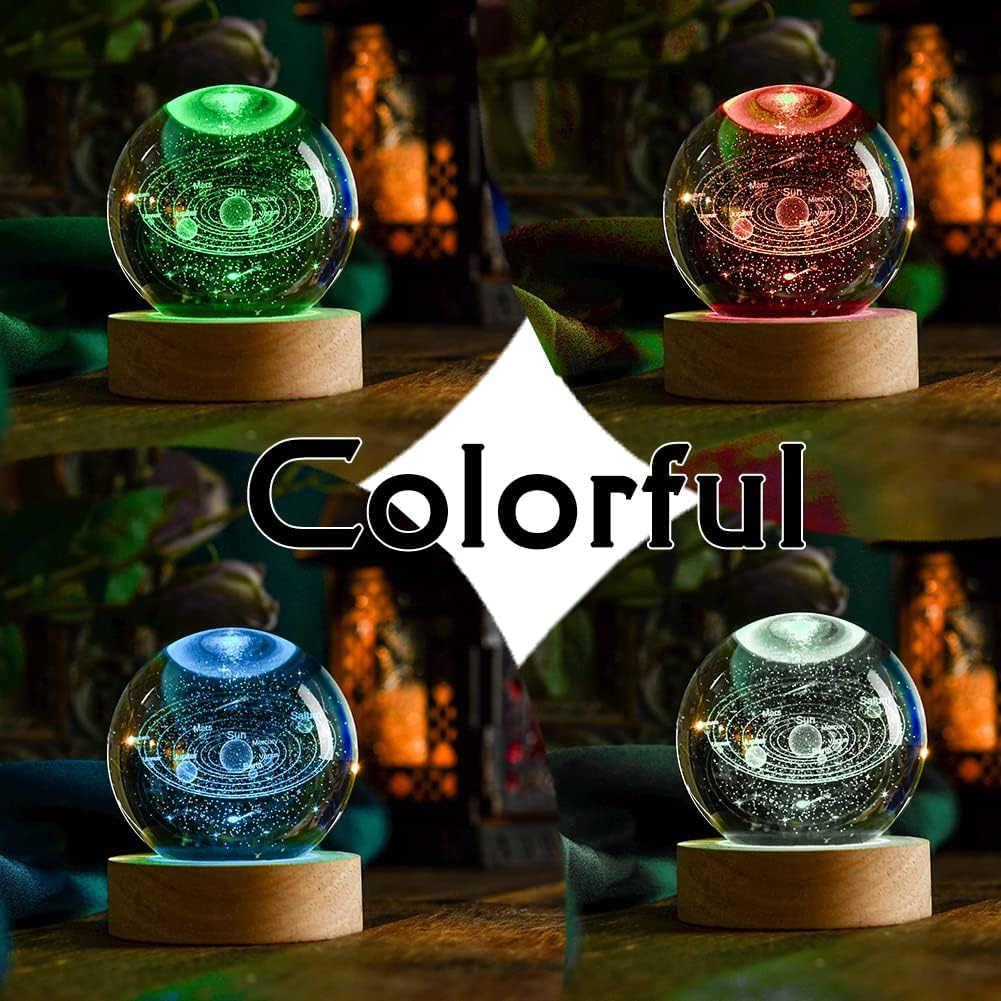 3D Solar System Crystal Ball 60mm Universe Gifts with Laser Engraved Model Astronomy Decor and Gift for Kids, Physics Enthusiasts, and Space Model Collectors - Image 6