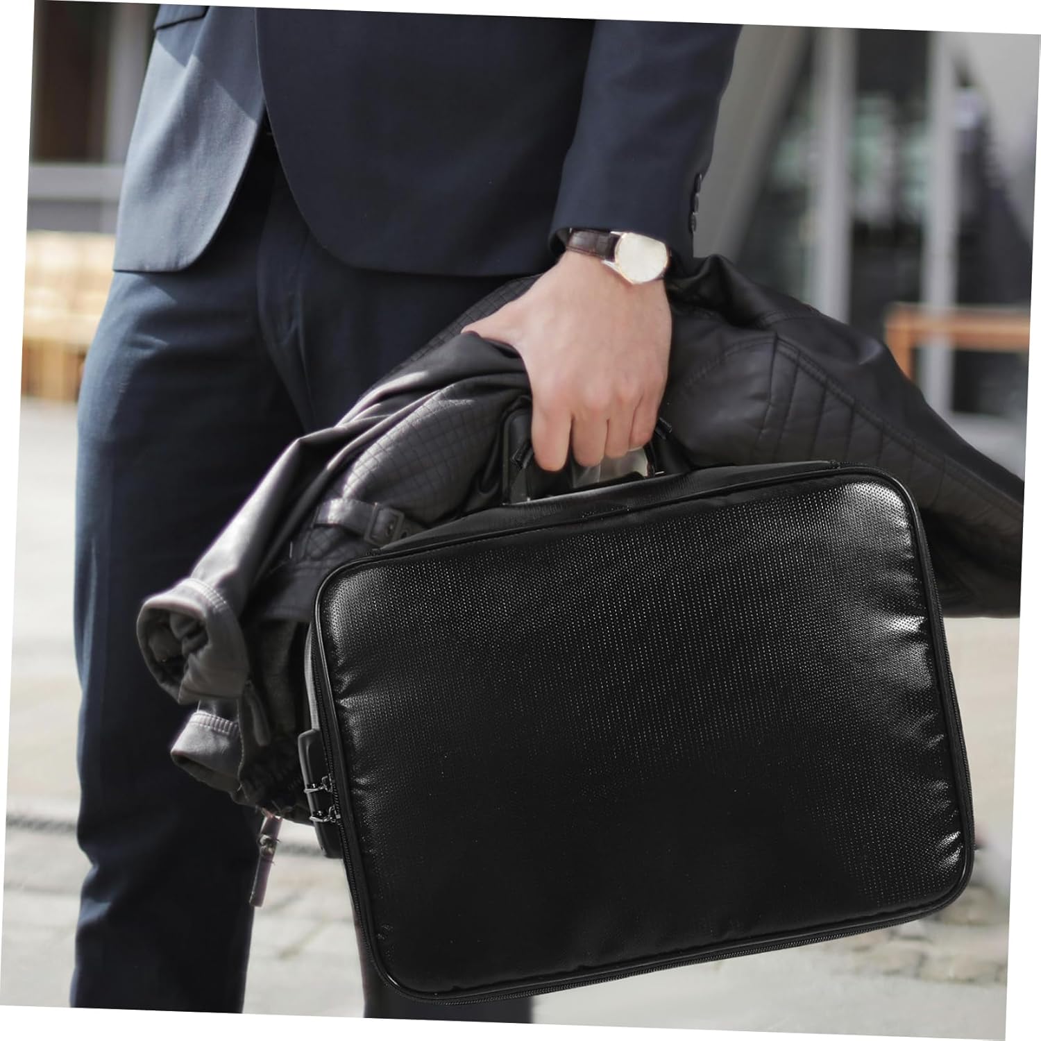 Didiseaon Fireproof Safe Box Document Holder Bag Large Capacity Passport Organizer Travel Accessories