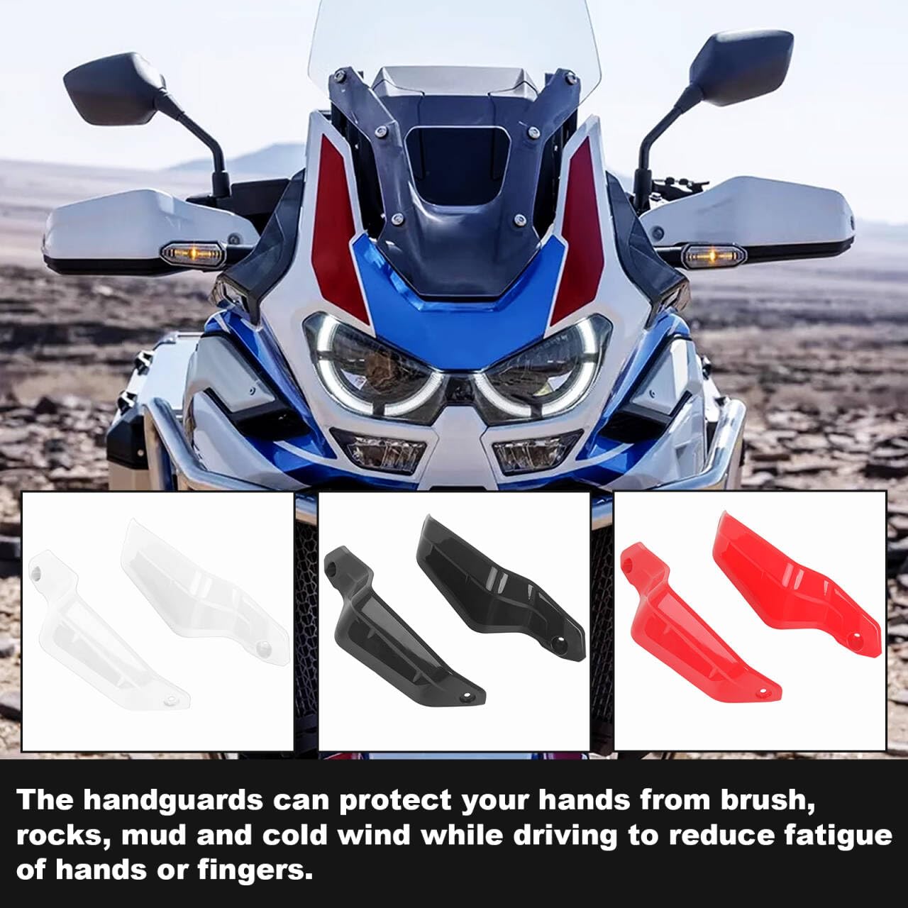 Paramani per moto XADV 750 Protezione per manubrio per Honda X-ADV 750 2021-2025 CRF1100L AfricaTwin ADV Sports 2020-2025 XL750 Transalp 2023-2024 (nero)
