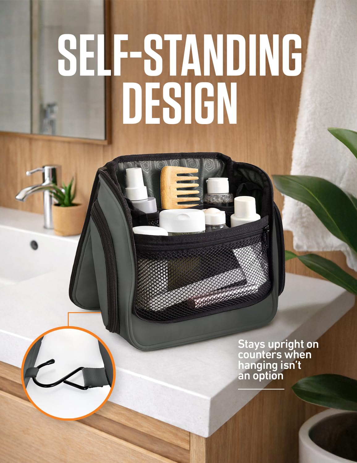 VENTURE 4TH Hanging Travel Toiletry Bag with Removable TSA Pouch