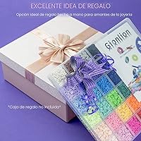 Vista 5 de Gionlion Kit de fabricación de pulseras de 6000 cuentas de arcilla, 24 colores de cuentas planas preppy para pulseras de amistad, cuentas de arcilla