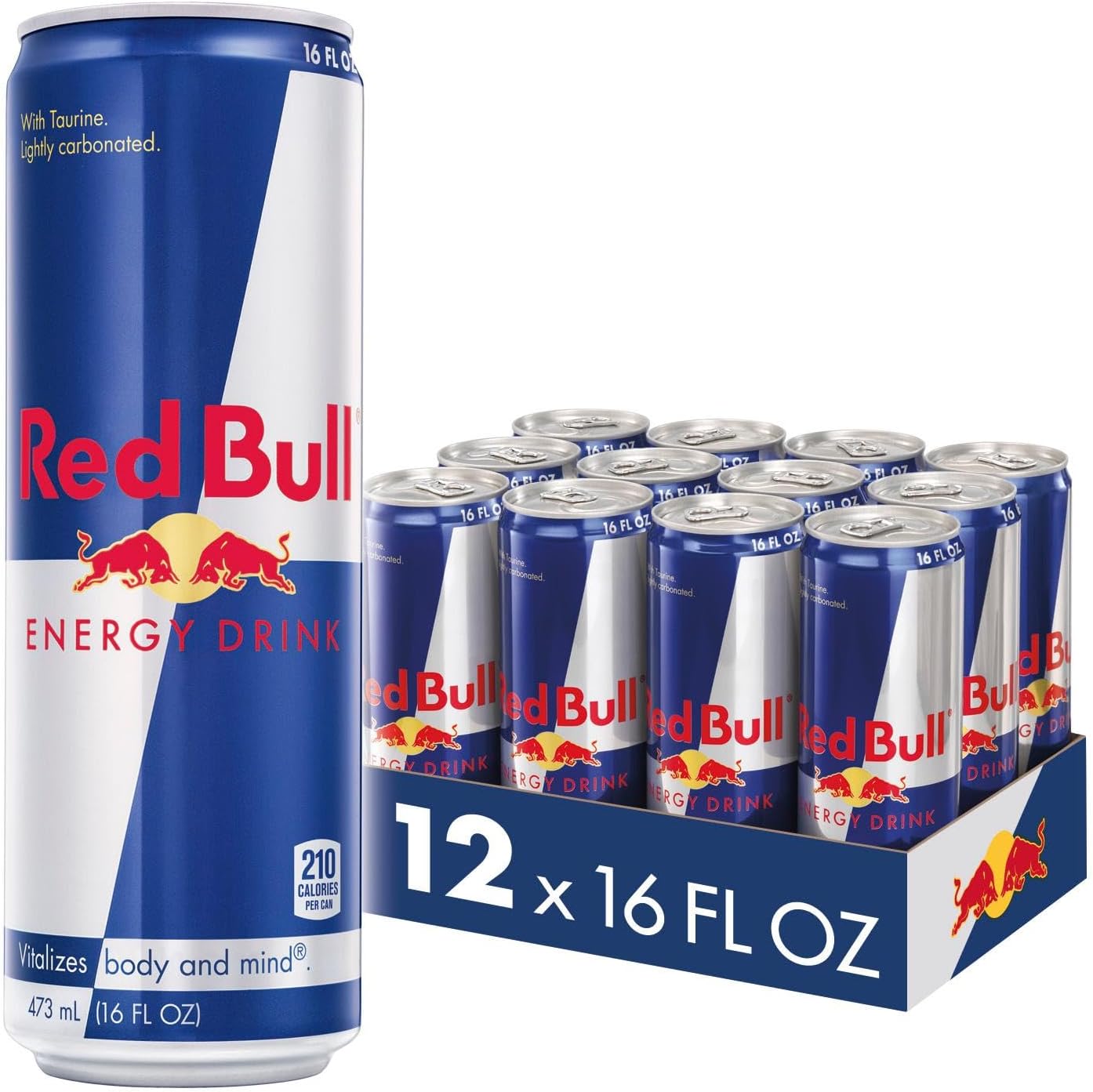 Energy Drink with 151mg Caffeine plus Taurine & B Vitamins, 16 Fl Oz, Pack of 12 Cans