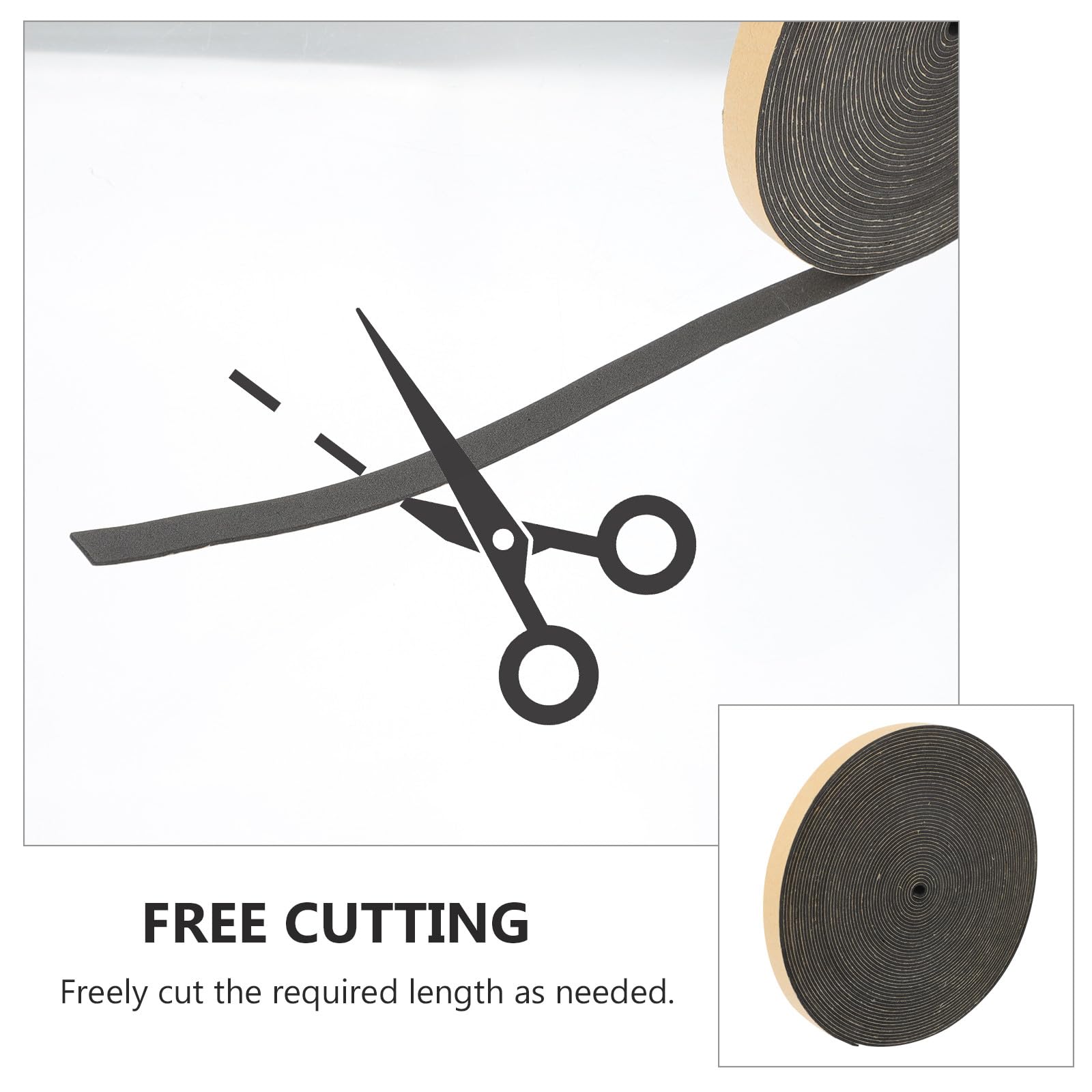 Ciieeo Bande de Mousse Ruban d'Étanchéité 10 Mètres 12 MM pour Haut-Parleur Isolation Acoustique Adhésive