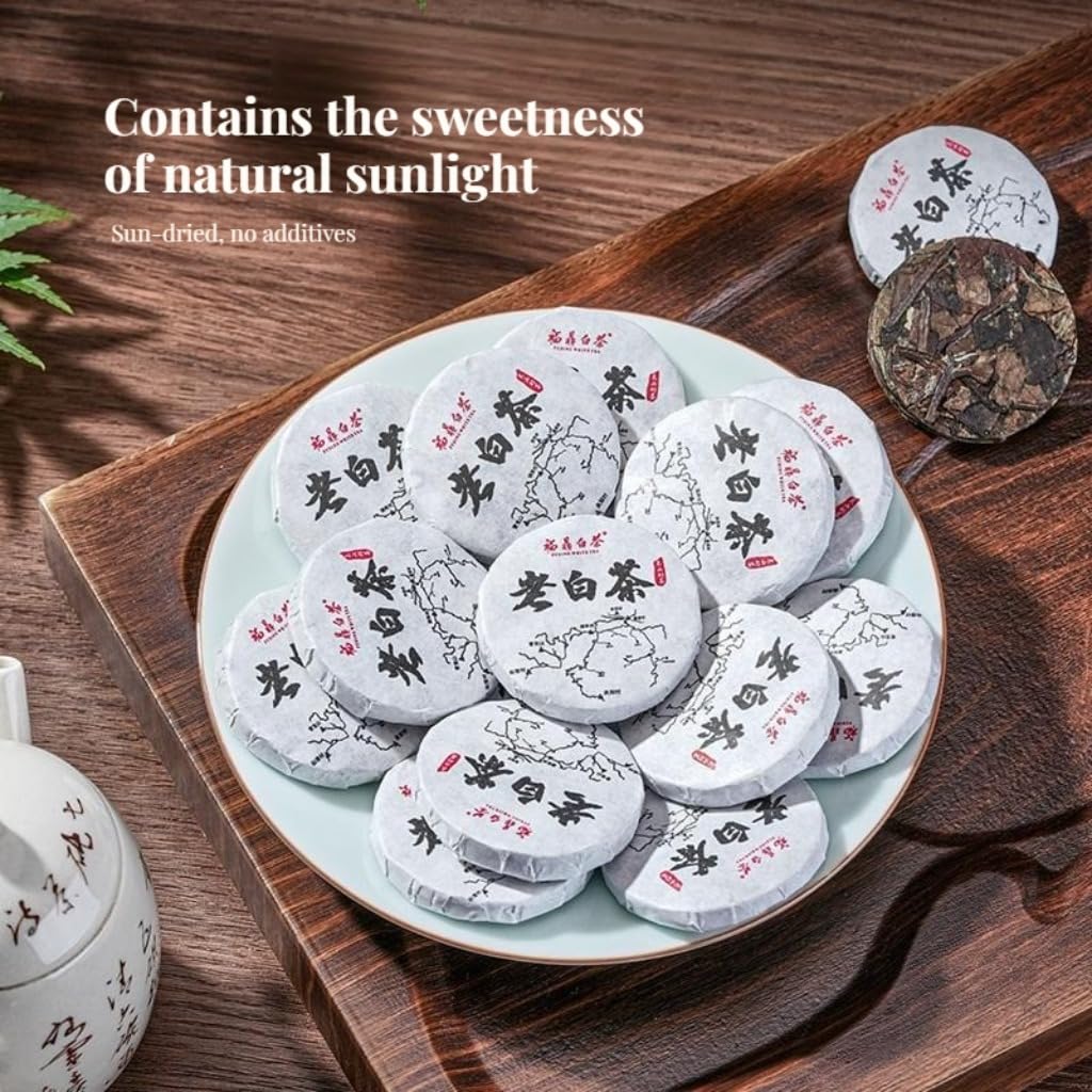 Thé Blanc Vieilli 500g | Thé En Mini-gâteaux À L'arôme Riche 17,64oz | Thé Pressé De Première Qualité | Boisson Naturelle Saine