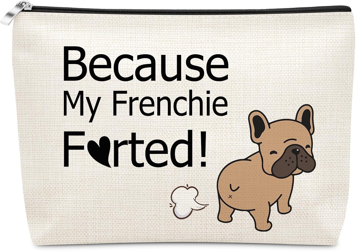 Frenchie Dog Make up Bag for Women Girl Frenchie Gifts for Dog Lover Owner Cosmetic Bag for Pet Owner Animal Themed Present for Friends Niece Christmas Birthday Gifts for Women Valentines Day Gift