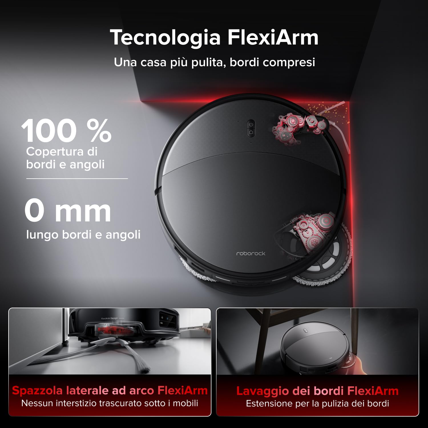 roborock Saros 20 Set Robot Aspirapolvere Lavapavimenti 36.000Pa, Supera Ostacoli da 8,8cm, Anti-Groviglio, Evita Oltre 300 Oggetti, Lavaggio Mocio con Acqua a 100°C, Nuovissima RockDock, Hello Rocky