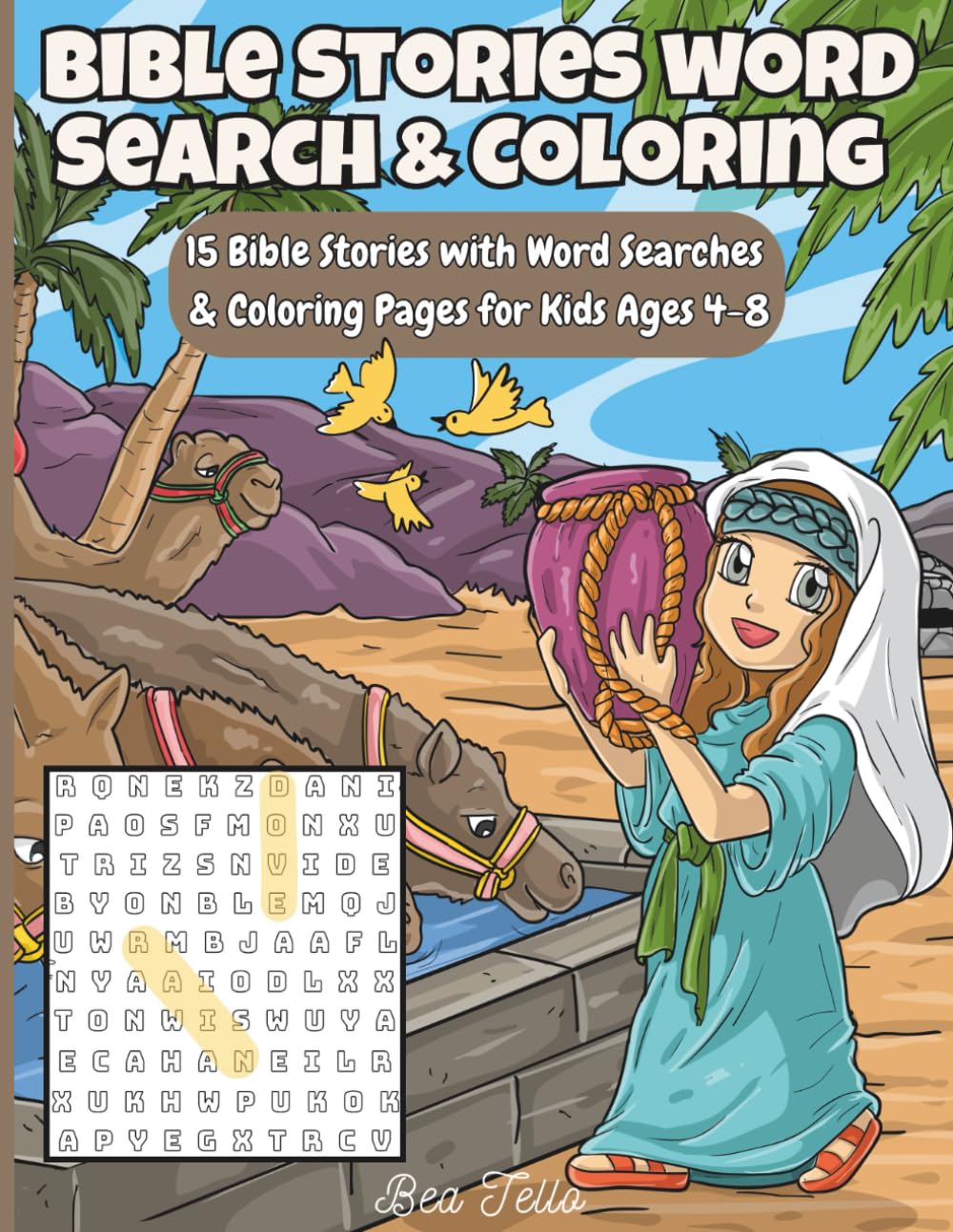 Bible Stories word Search & Coloring: 15 Bible Stories with Word Searches & Coloring Pages for Kids Ages 4-8