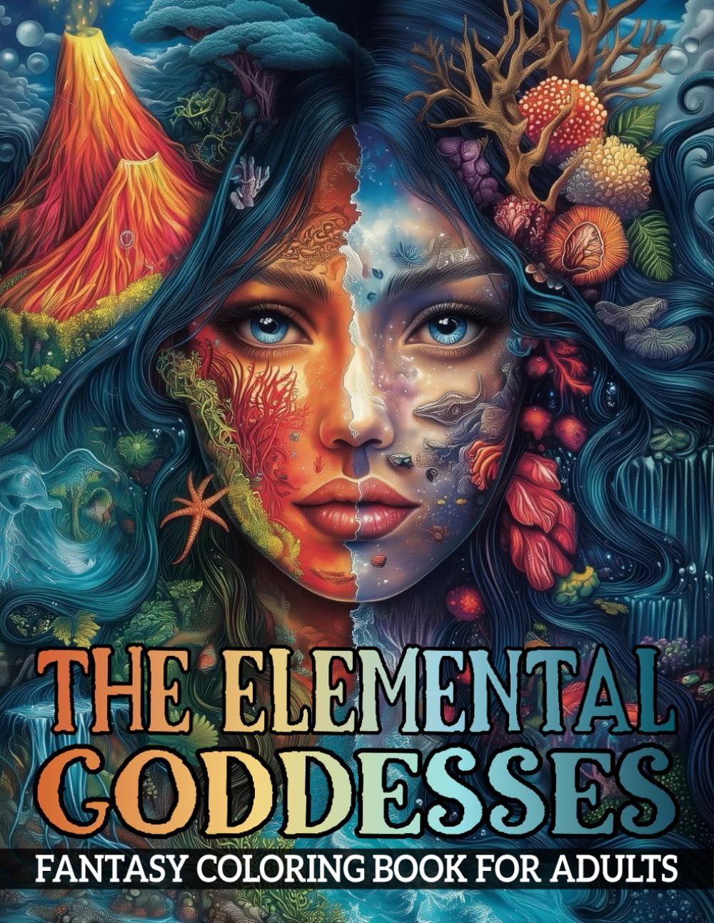 The Elemental Goddesses: Fantasy Coloring Book For Adults Features Over 30 Grayscale Illustrations Of Enchanting Women Inspired By The Beauty And ... - Pretty Women's Portraits Coloring Journey)