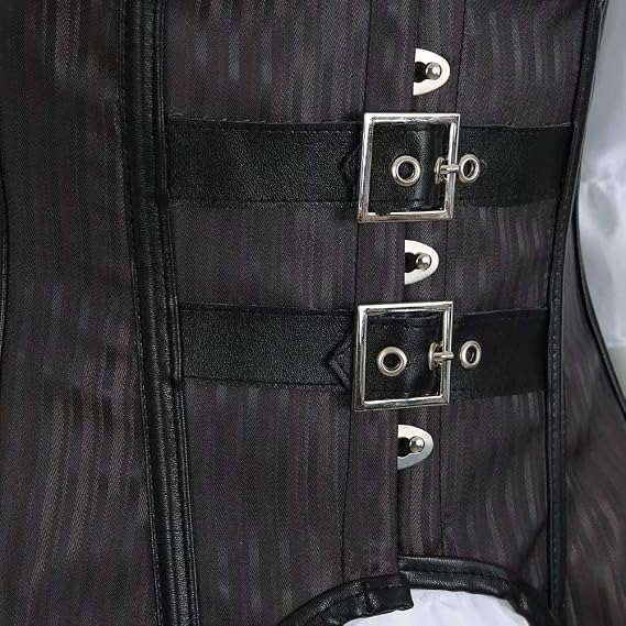 Underbust Corset Bustier top White Blouse Halter Neck 2 Piece Outfits for Women Set Exotic Gothic