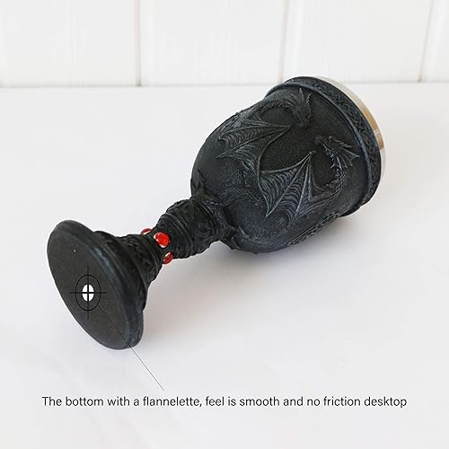 Miniatura 8 de alikiki Copa medieval de dragón de noche oscura – Regalos de mazmorras y dragones, ideas de juego de tronos, mercancía de 7 onzas, taza gótica GOT