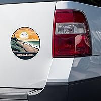 Vista 2 de Indiana Dunes National Park - Calcomanía de vinilo impermeable para parachoques de automóvil, laptop, botella de agua, pared y ventana, tamaño - 3