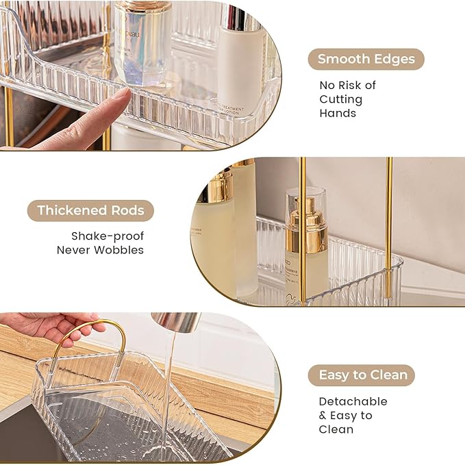 Organizador de Baño Aveniee, Estante de 3 Niveles para Perfumes y Cuidado de la Piel miniatura 5