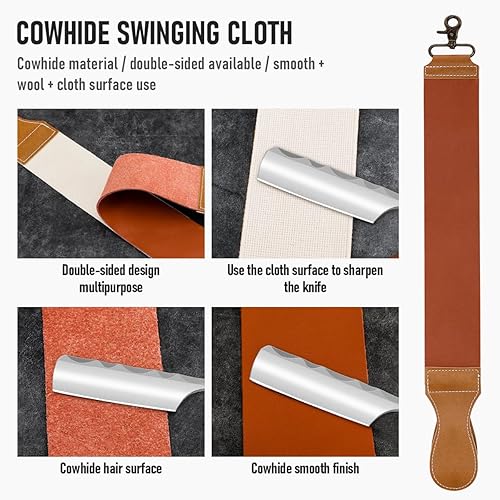 Professional Straight Razor Kit with Strop - Stainless Steel(Brown)