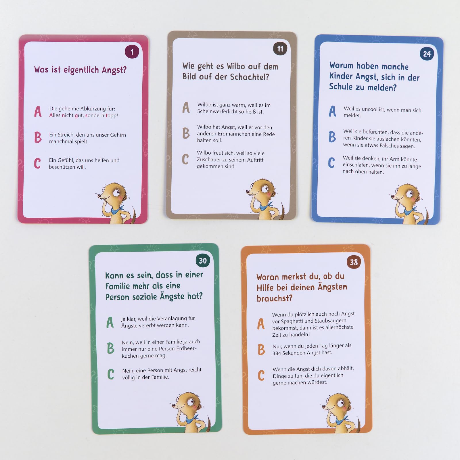 Wilbo weiß was über soziale Ängste: Wissensquiz zur Psychoedukation in der Kinderpsychotherapie. 50 schlaue Fragen und wissenswerte Antworten. Mit ... 9,8 x 14,3 cm (Beltz Therapiekarten)