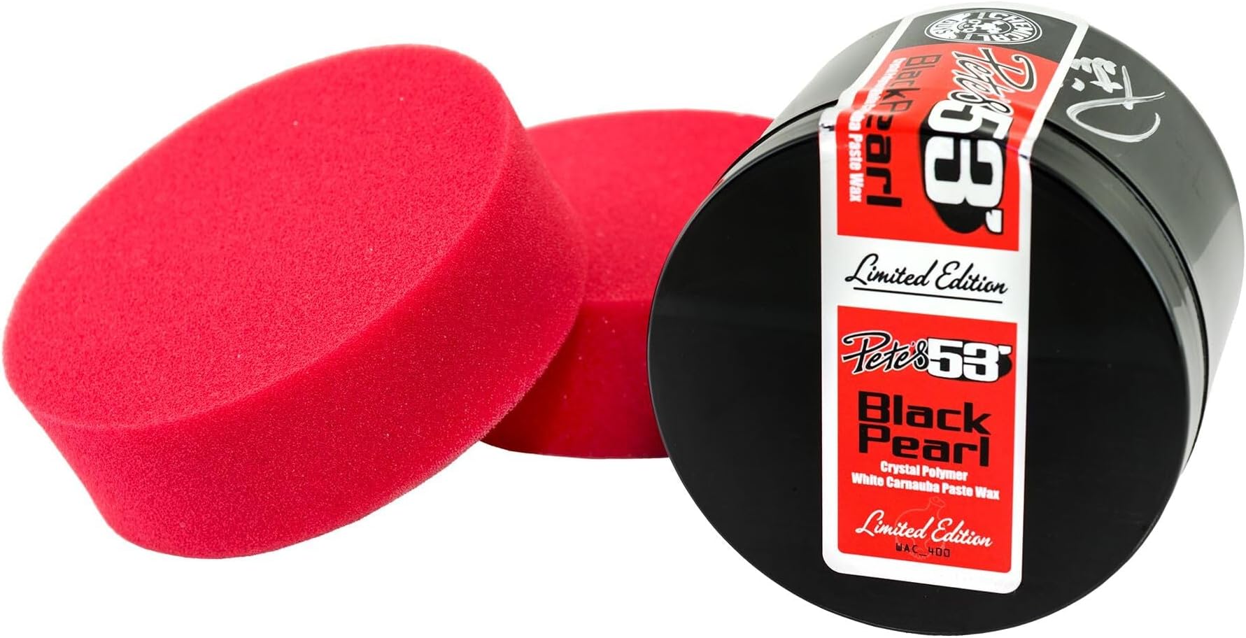 Chemical Guys WAC_300 Pete's '53 Black Pearl Crystal Polymer White Carnuba Paste Wax(8 oz)