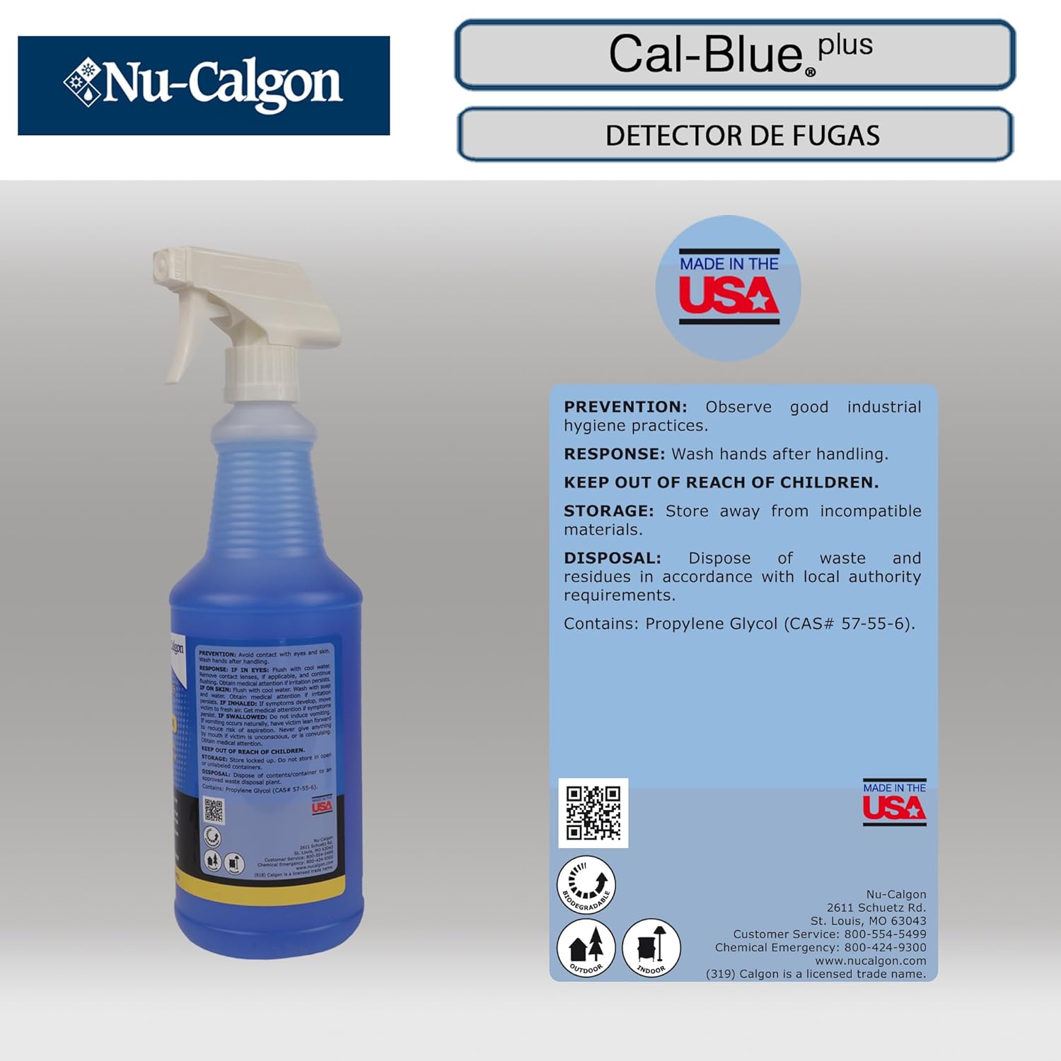 Nu-Calgon 4184-24 Fluorescent Gas Leak Detector, 1 Quart Spray Bottle