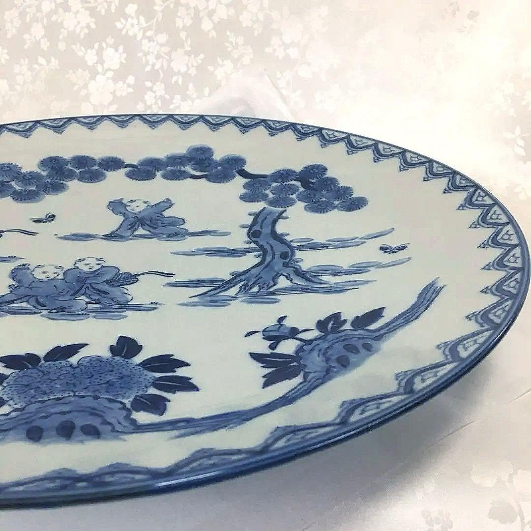 Amazon.co.jp: 直径 40㌢ 大皿 肥前 鍋島 : ホーム＆キッチン