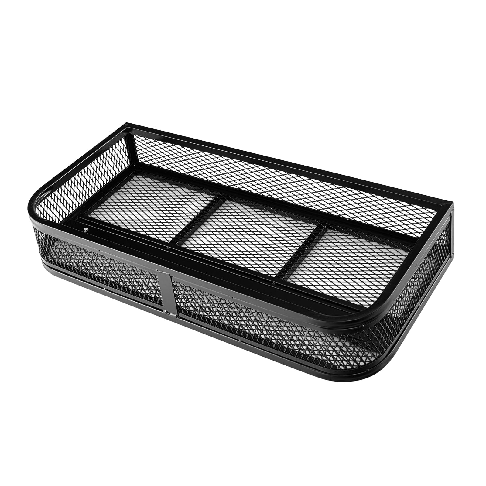 SOARS Cestino portaoggetti 92 x 44 x 16,5 cm, porta bagagli anteriore in metallo, verniciato a polvere, design a maglia pratico, carico massimo 25 kg, per auto e tutti i terreni