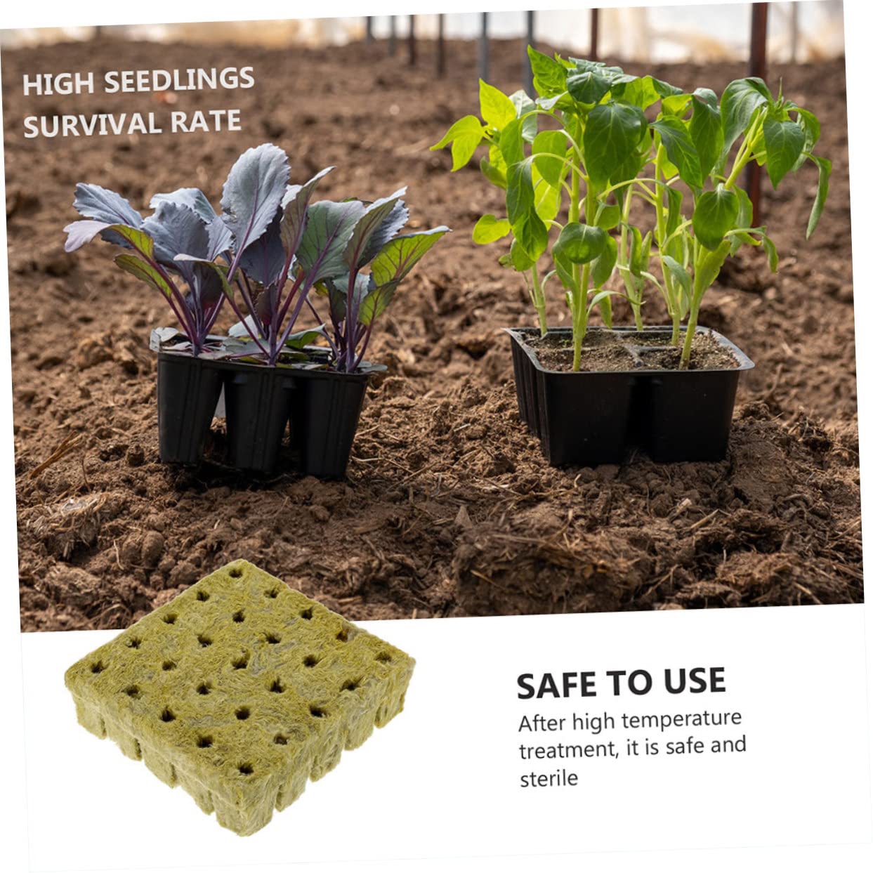 BESPORTBLE 200piezas Cubos De Cultivo Hidropónico Sin Suelo para Propagación De Plantas Bloques De Iniciación De Jardinería Bloques De Cultivo Buena Transpiración y Nutrientes