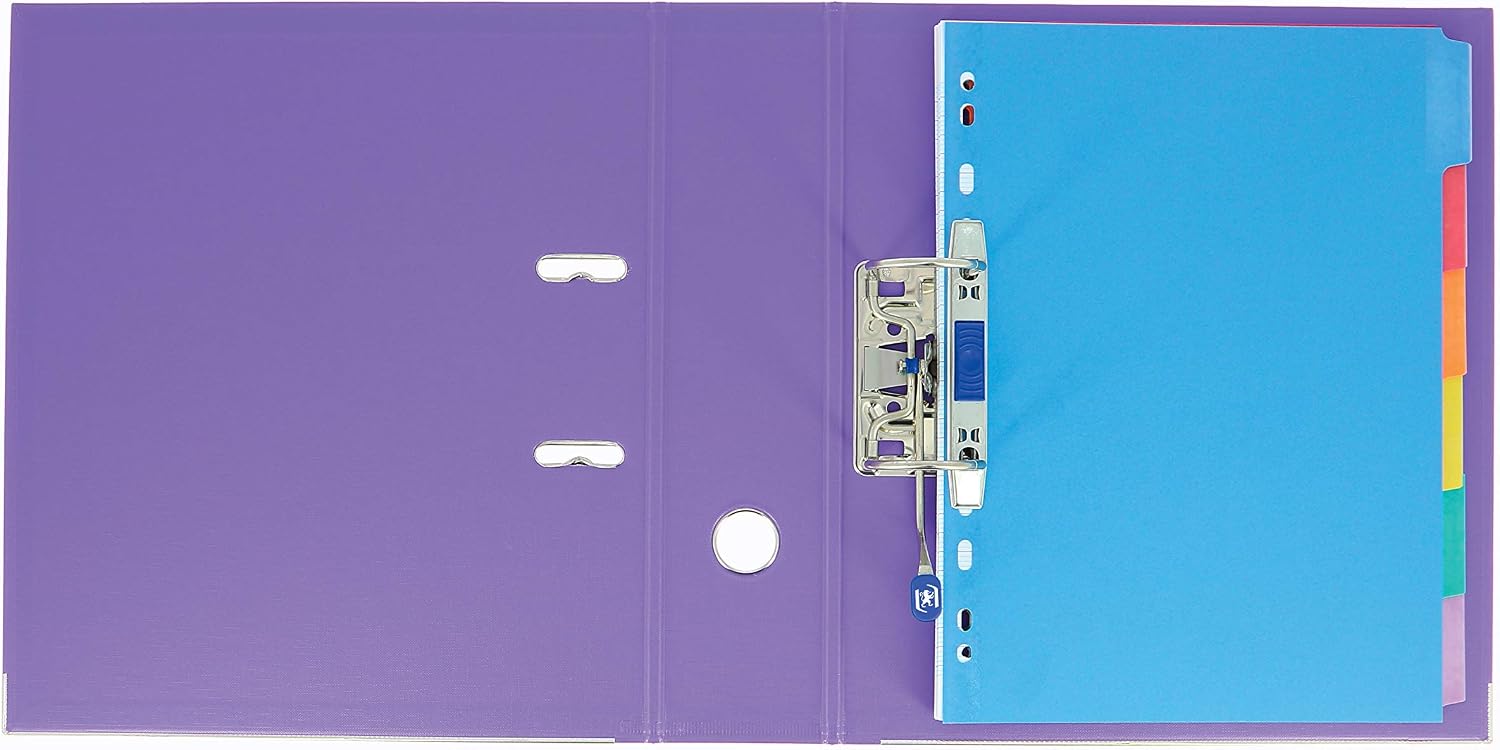 OXFORD Smart Pro+ A4XL Lever Arch File Spine 80 mm 2 Rings Polypropylene Cover Covered Purple 28.5 x 32 x 8 cm - Image 5