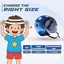 RYDR Open Face Motorbike Helmet for Kids | Lightweight Safety Helmet for Boys and Girls with Strong Outer Shell Soft Padding and Clear Visor (Blue) gallery image