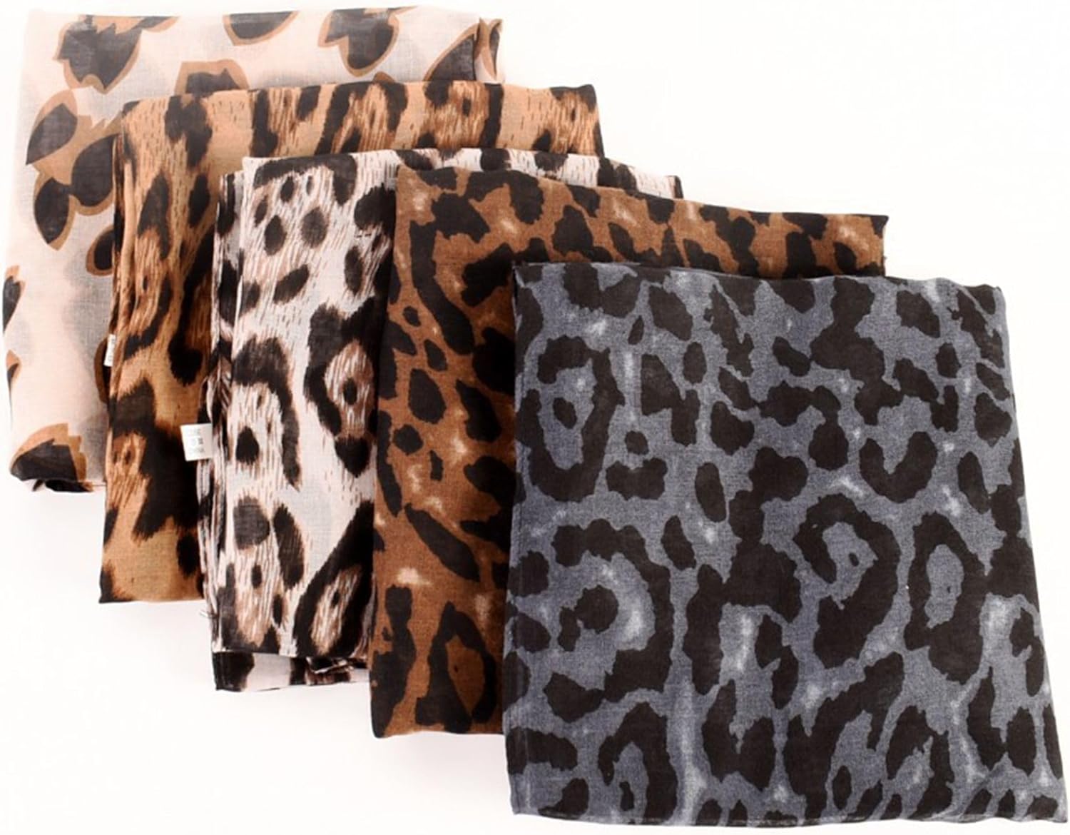 Leopard Print Scarf for Women Lightweight Soft Scarves Pashmina Headwraps Cheetah Hijab Shawls Wraps - Image 4