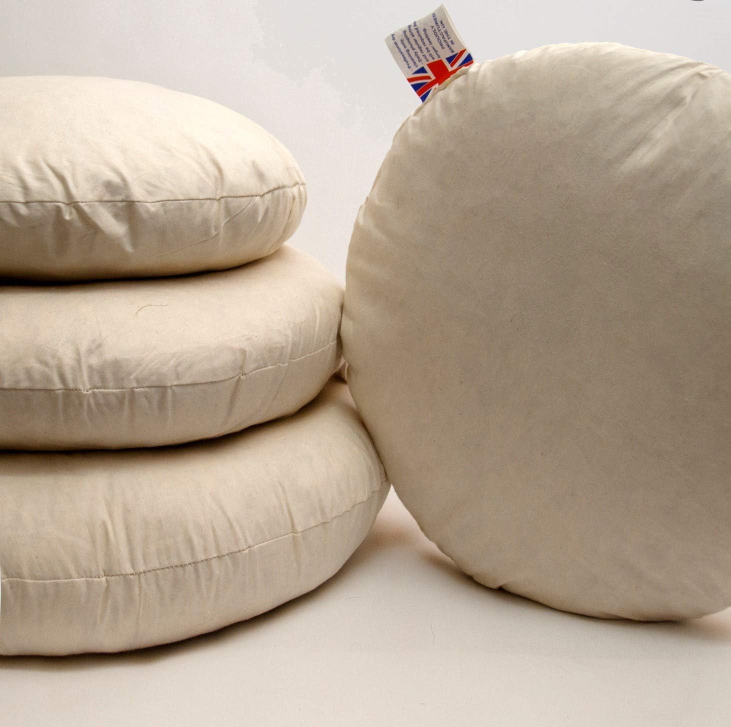 Willows Direct Round Duck Feather Cushion Sofa Decorative Pads Inserts