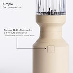 The Beast Mini Blender Plus | Mini Kitchen Blender | Mixes Smoothies & Smoothies, Dressings, Sauces, Dips | Bonus Containers, Straw Lid and Straws, 600W (Sand)
