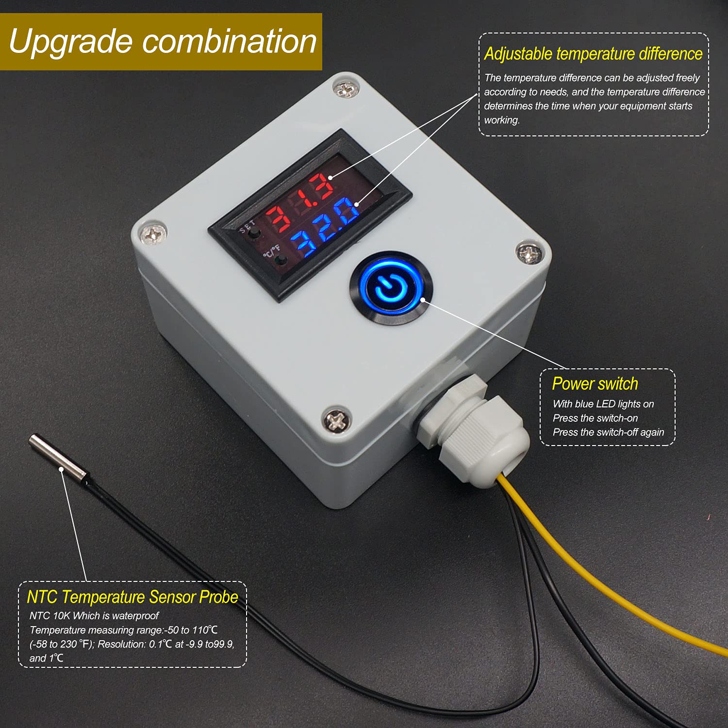 Snapklik.com : Twidec/DC 12V Temperature Controller Box Programmable ...