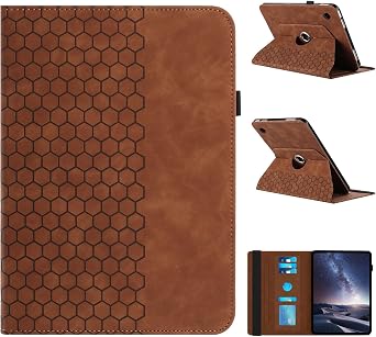 Rotating Case for Samsung Galaxy Tab A11+ Plus/ A9+ 11-Inch 2026/2024, 360 Degree Swiveling Premium Leather Business Folio Stand Cover for 11" Galaxy Tab A11+ / A9 Plus Case, Auto Wake/Sleep, Brown