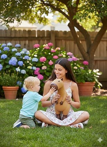 Miniatura 5 de Animolds Hug Me - Pollo gigante de goma, enorme juguete de pollo de goma que grita para niños, juguete extra grande chirriante | grita hasta 45