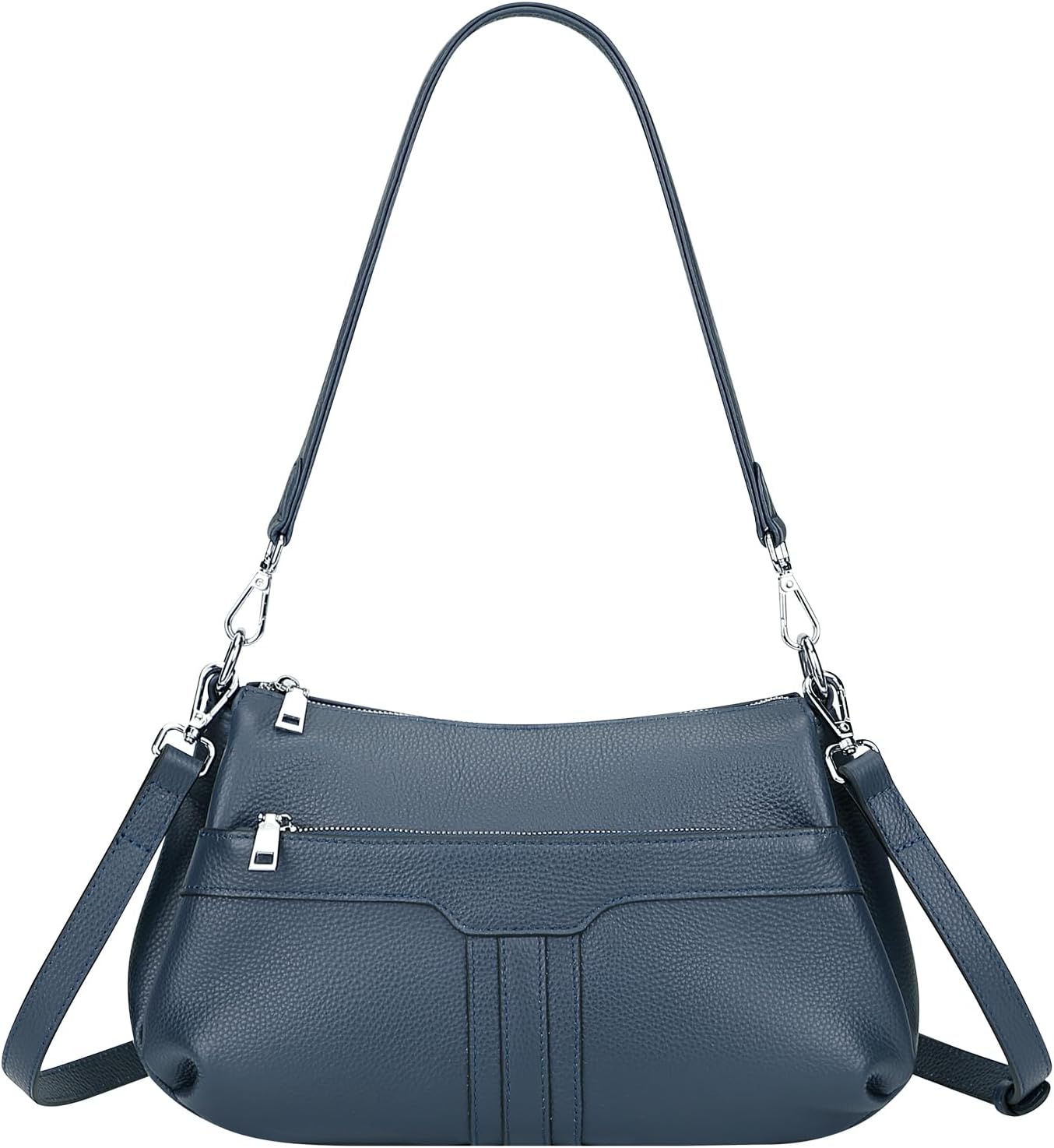 Over Earth Genuine Leather Hobo Bags for Women Small Soft Ladies Shoulder Purses and Handbags Casual Practical Crossbody Bag