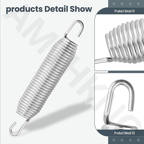Miniatura 6 de 607616 1 x 6.75 - Muelle tensor de tensión compatible con cortacésped Hustler Raptor FastrakZero Giro, Reemplazar el modelo 607616, 122388, 604291 -