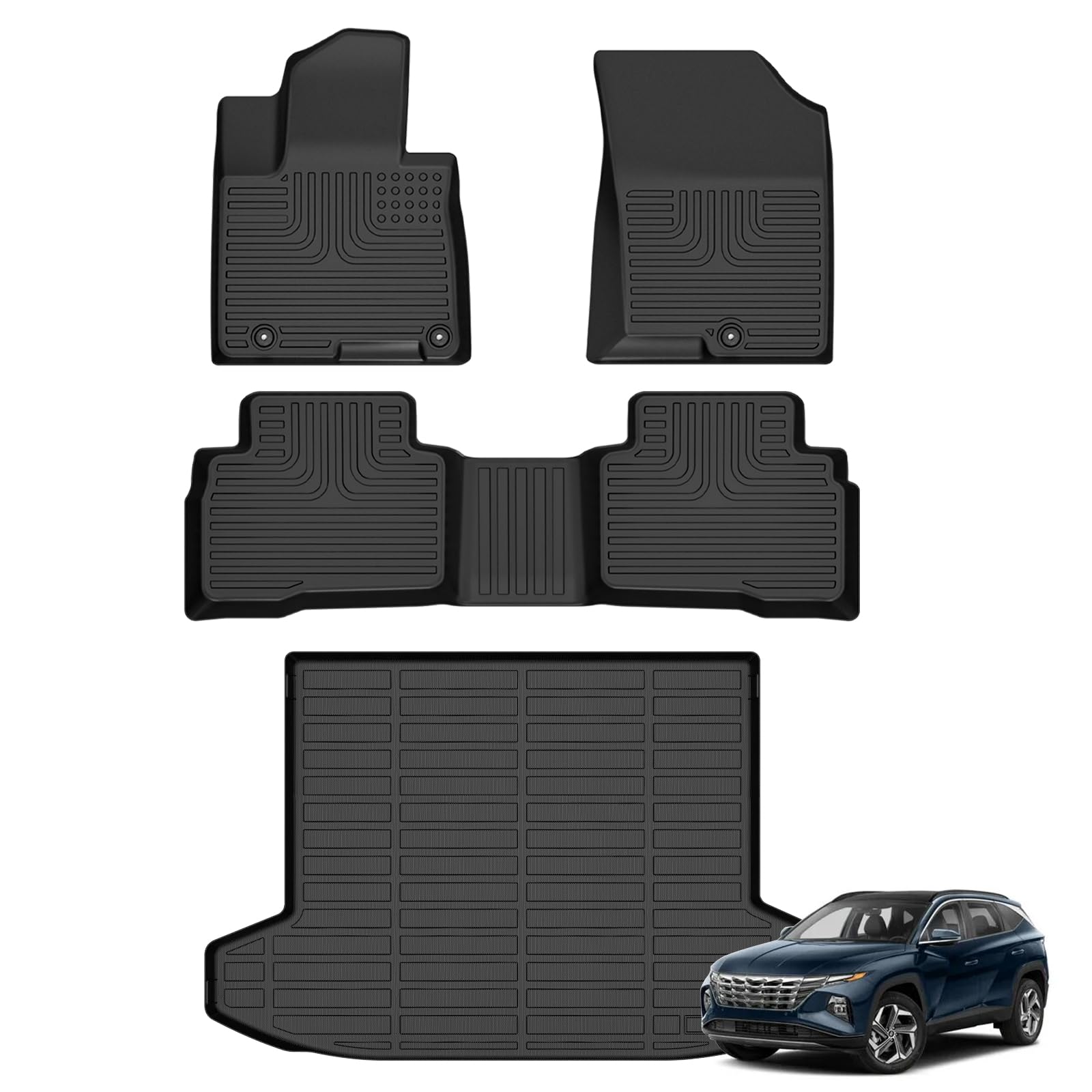 Floor Mats &amp; Cargo Liner for Hyundai Tucson Hybrid 2026-2022