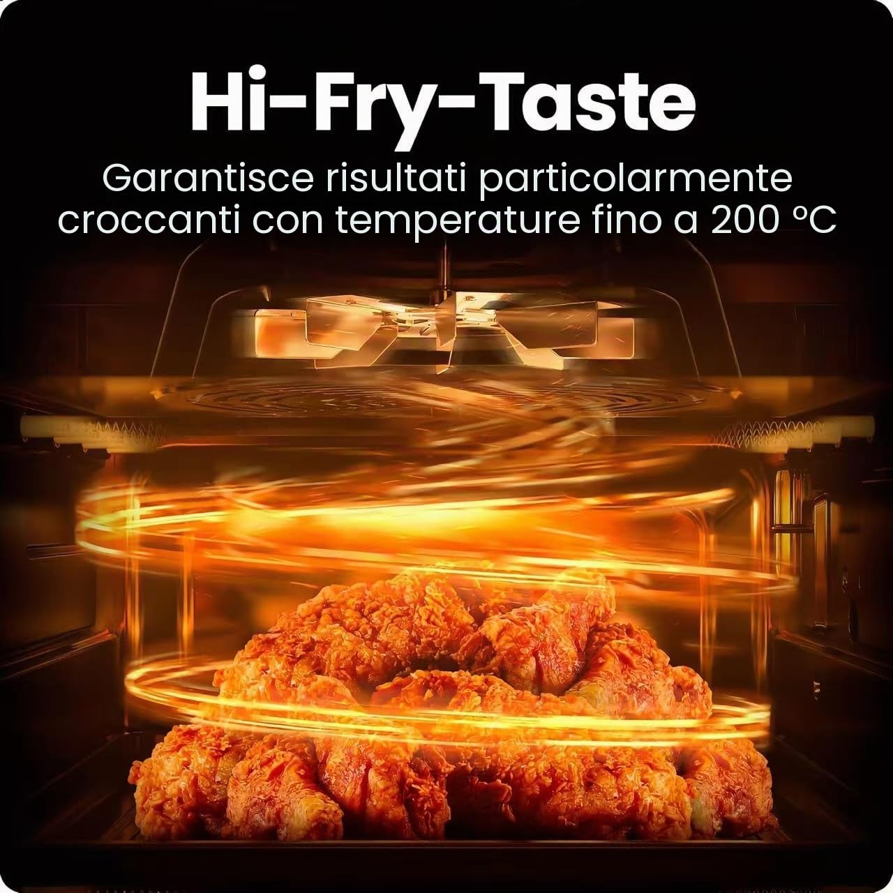 KEINVE Easy Fry & Grill - Friggitrice ad aria calda, tecnologia 2 in 1, display digitale, 8 litri, 8 programmi di cottura, a risparmio energetico, senza olio, nero