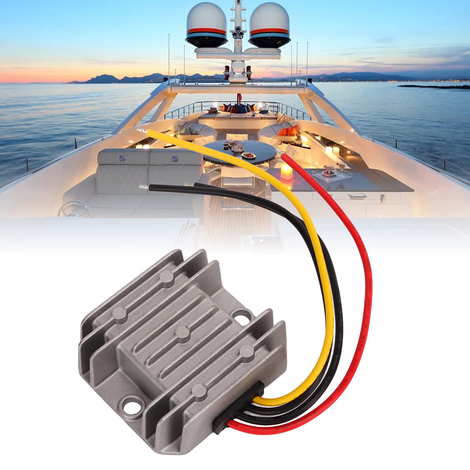 Aramox DC 12V Step Up to 24V Boost Converter, DC 12V Step Up to 24V 3A 72W Wodoodporny Konwerter Zasilania DC 10-16V do 24V Step Up Converter Moduł Regulatora Napięcia do Samochodu