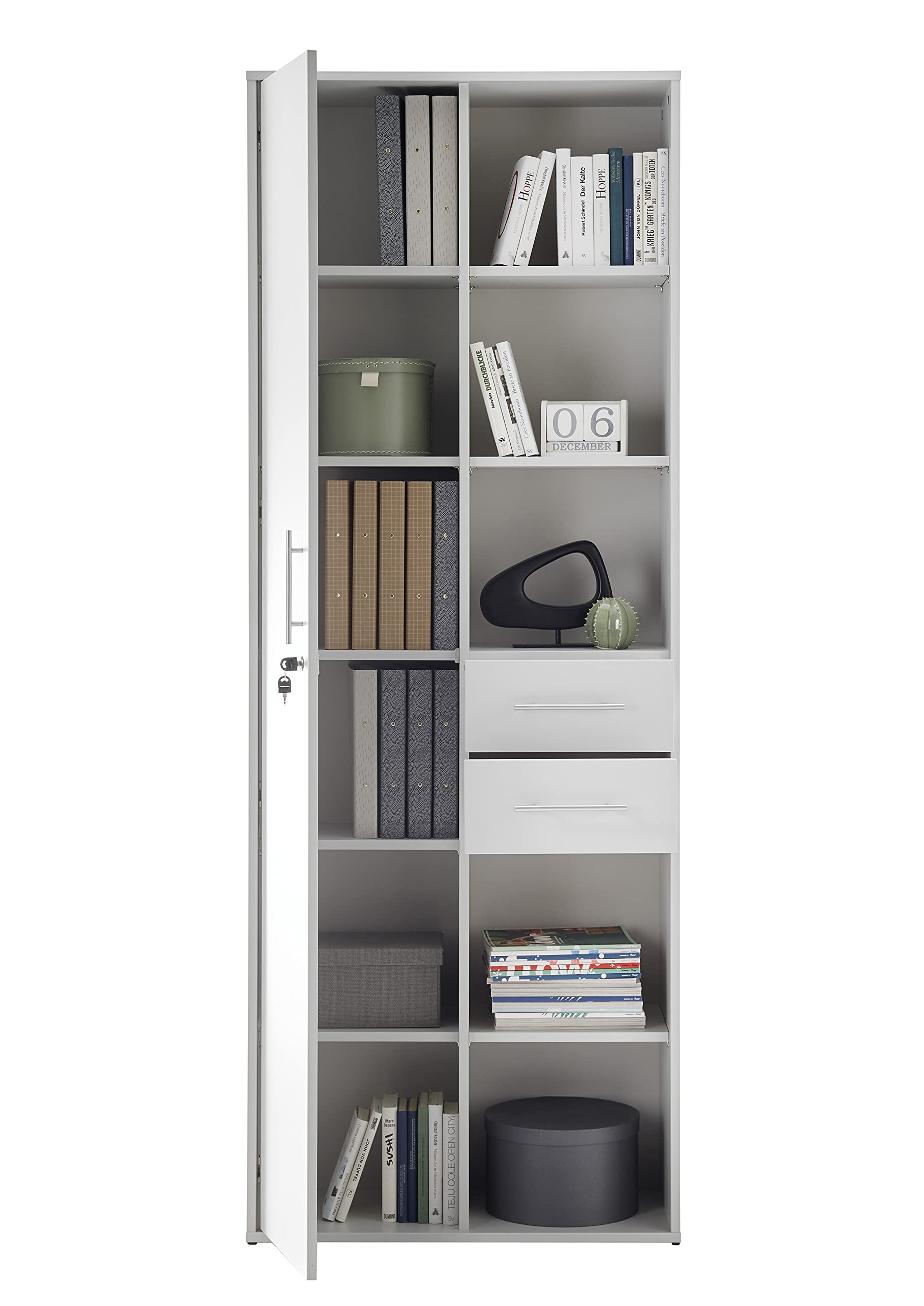möbelando Büro-Set Büroprogramm Komplett Set Büroeinrichtung Büro Lommel I (8-teilig)