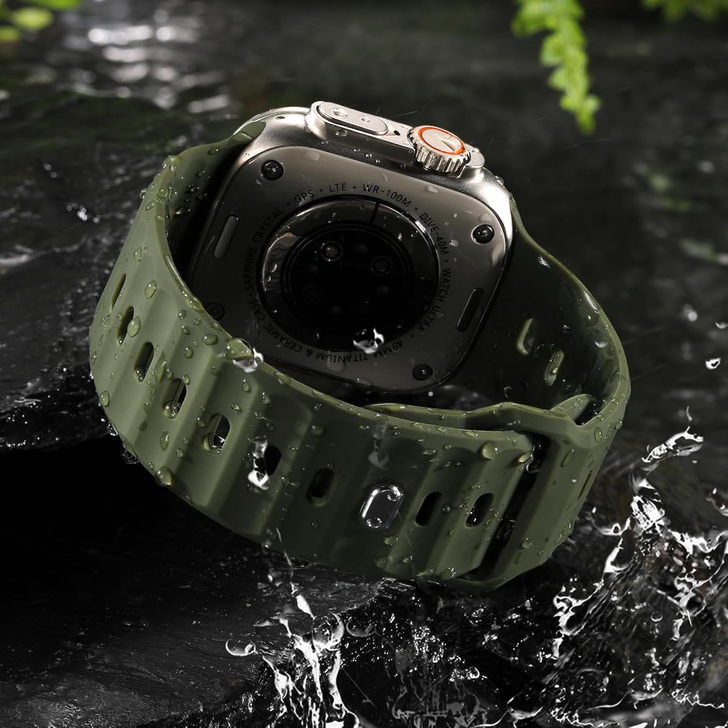 Wepro Sport Bands for Apple Watch Ultra 2 Ultra 3 Ultra Band 49mm 46mm 45mm 44mm 42mm for Men, Waterproof Soft Silicone Rugged Ocean Breathable Strap for iWatch Series 11 10 9 8 7 SE 3 2nd 6 5 4 3 2 1 - Image 3