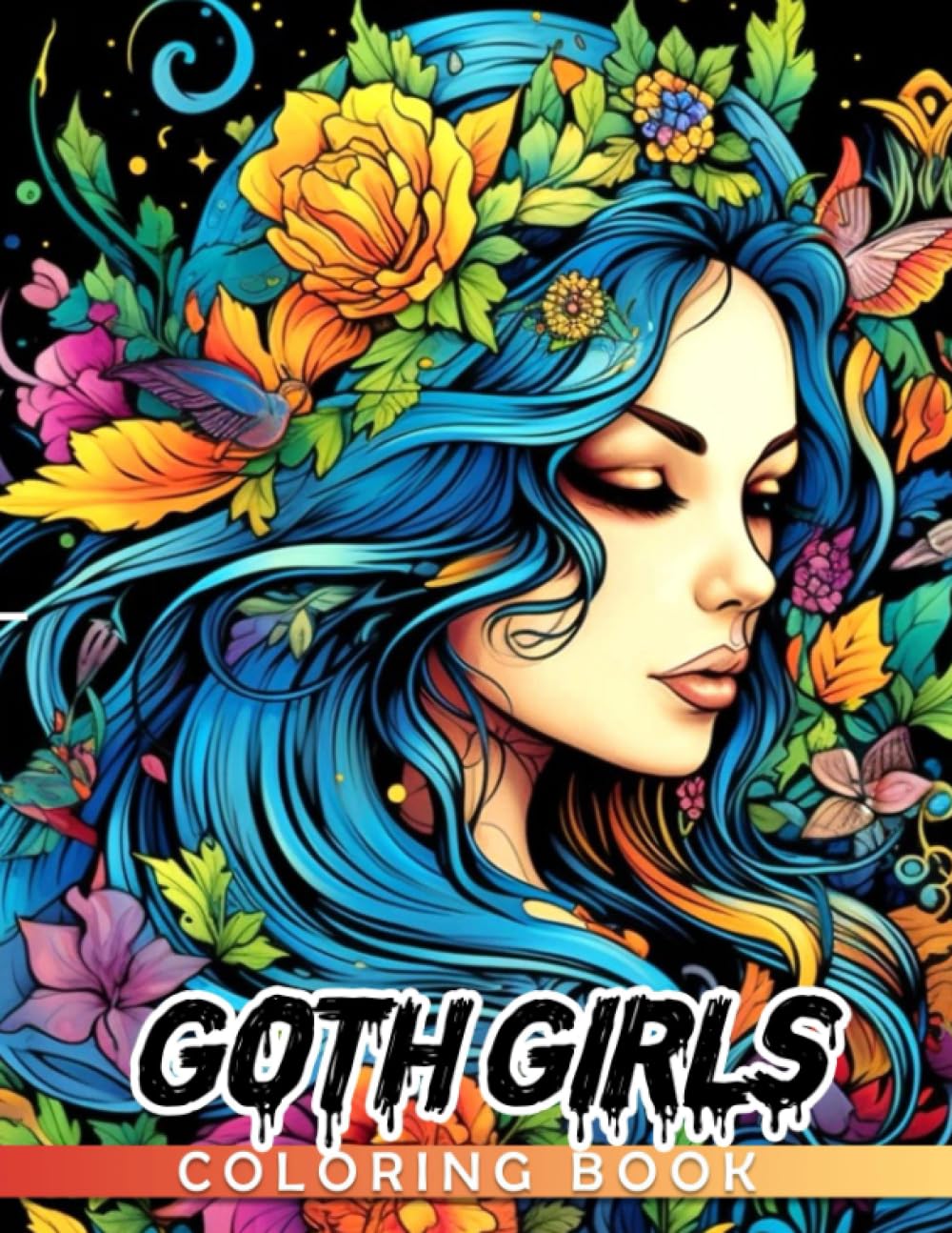 Goth Girls Coloring Book: 30 pages of eerie and mysterious girl illustrations | Halloween presents for grown-ups to inspire imagination and enjoyment.