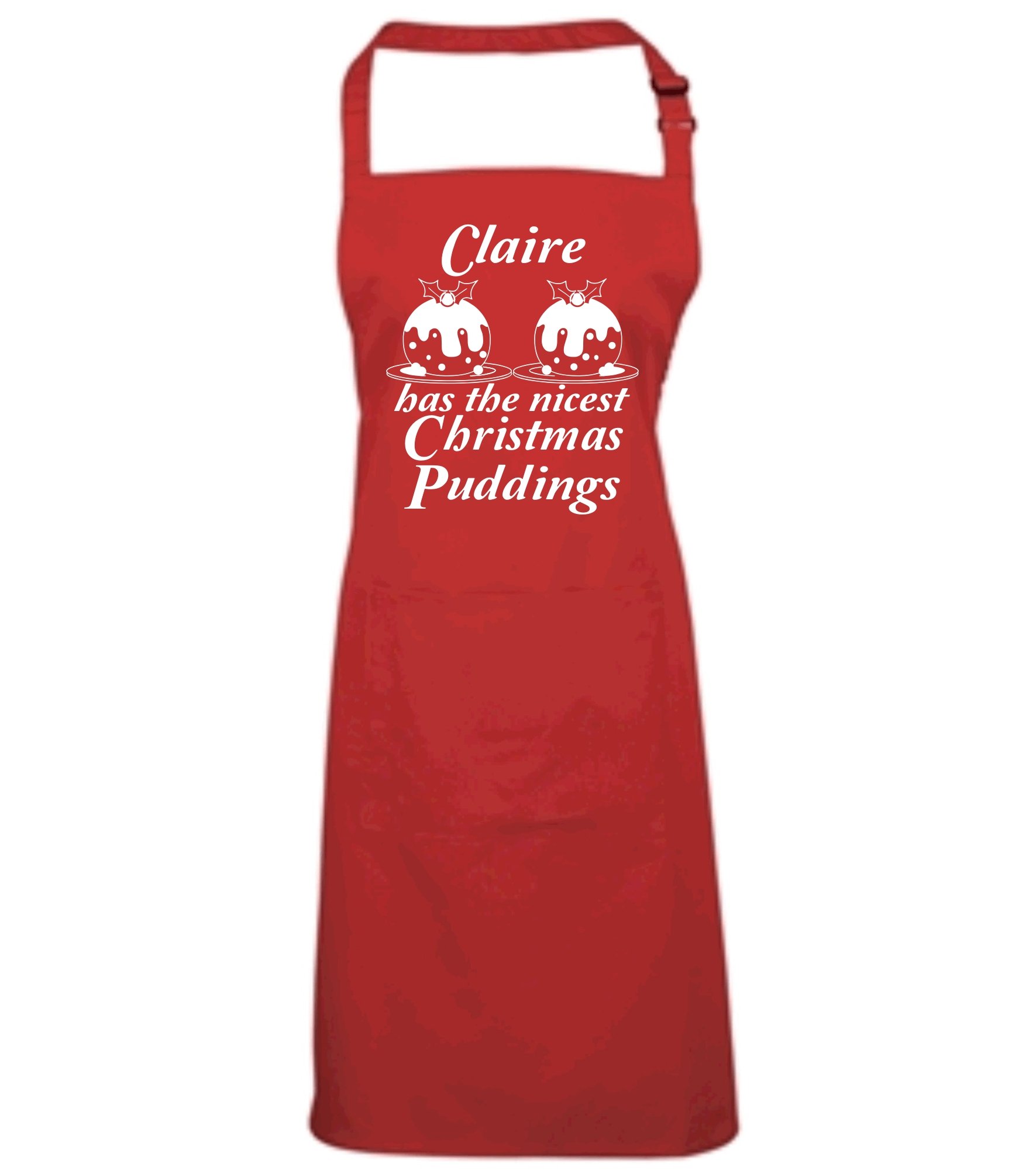 Edward Sinclair Name HAS THE Nicest Christmas Puddings' Red Apron
