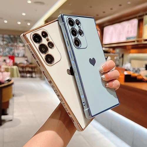 Miniatura 3 de Funda para Samsung Galaxy A52 con purpurina para mujeres y niñas, bonita funda protectora de goma delgada para Galaxy A52 5G (morado)