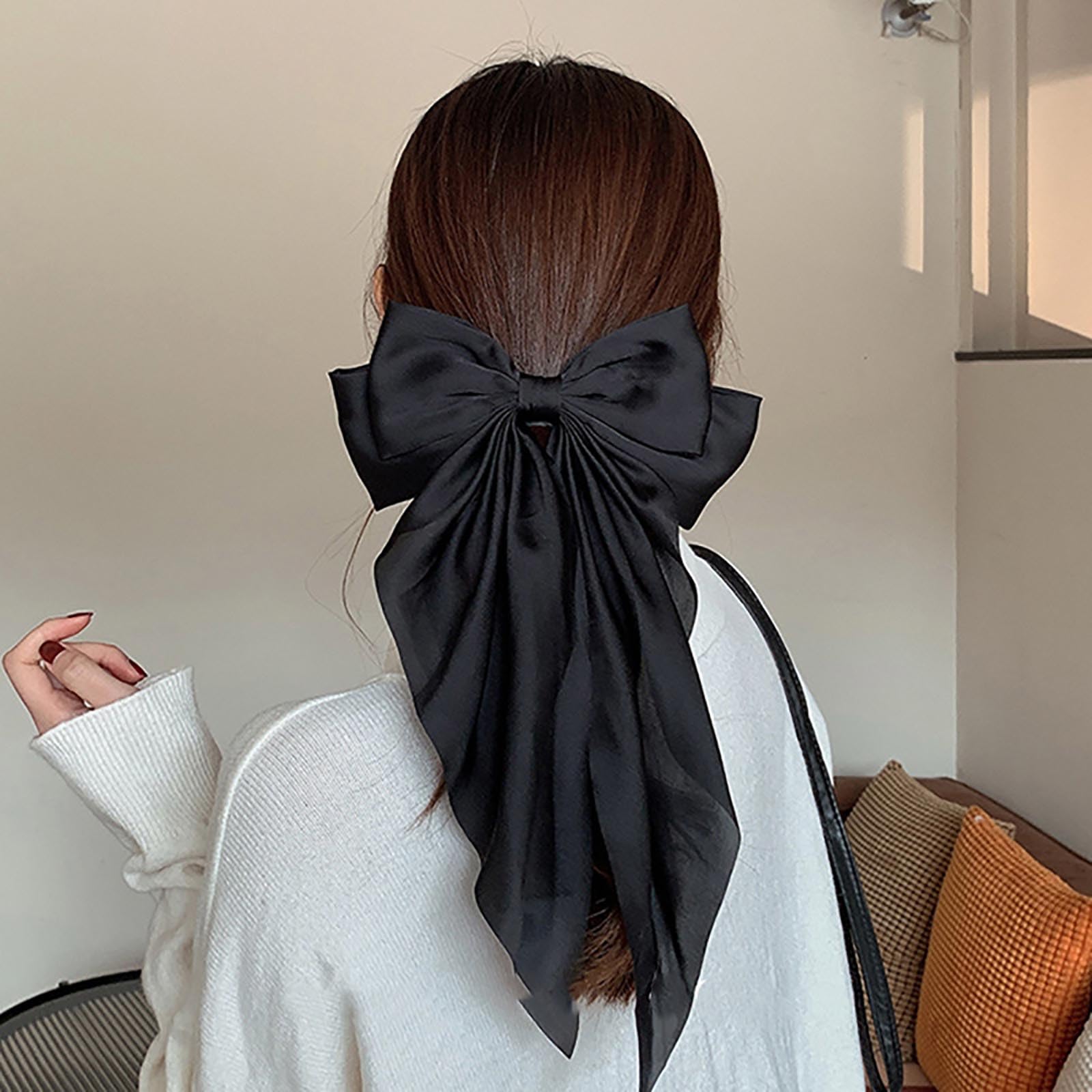 Haarschleife Aus Samt Und Satin – Große Vintage-Schleife Als Haarspange, Ideal Für Winter, Boho-Look Und Besondere Anlässe