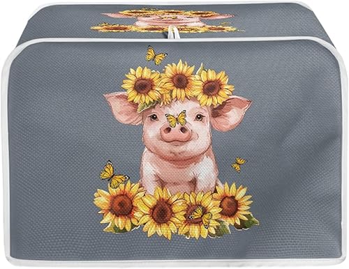 Fundas para tostadoras de 2 rebanadas de cerdo de girasol, resistentes a los arañazos, resistentes a las manchas, para tostadoras de pan, cocina,