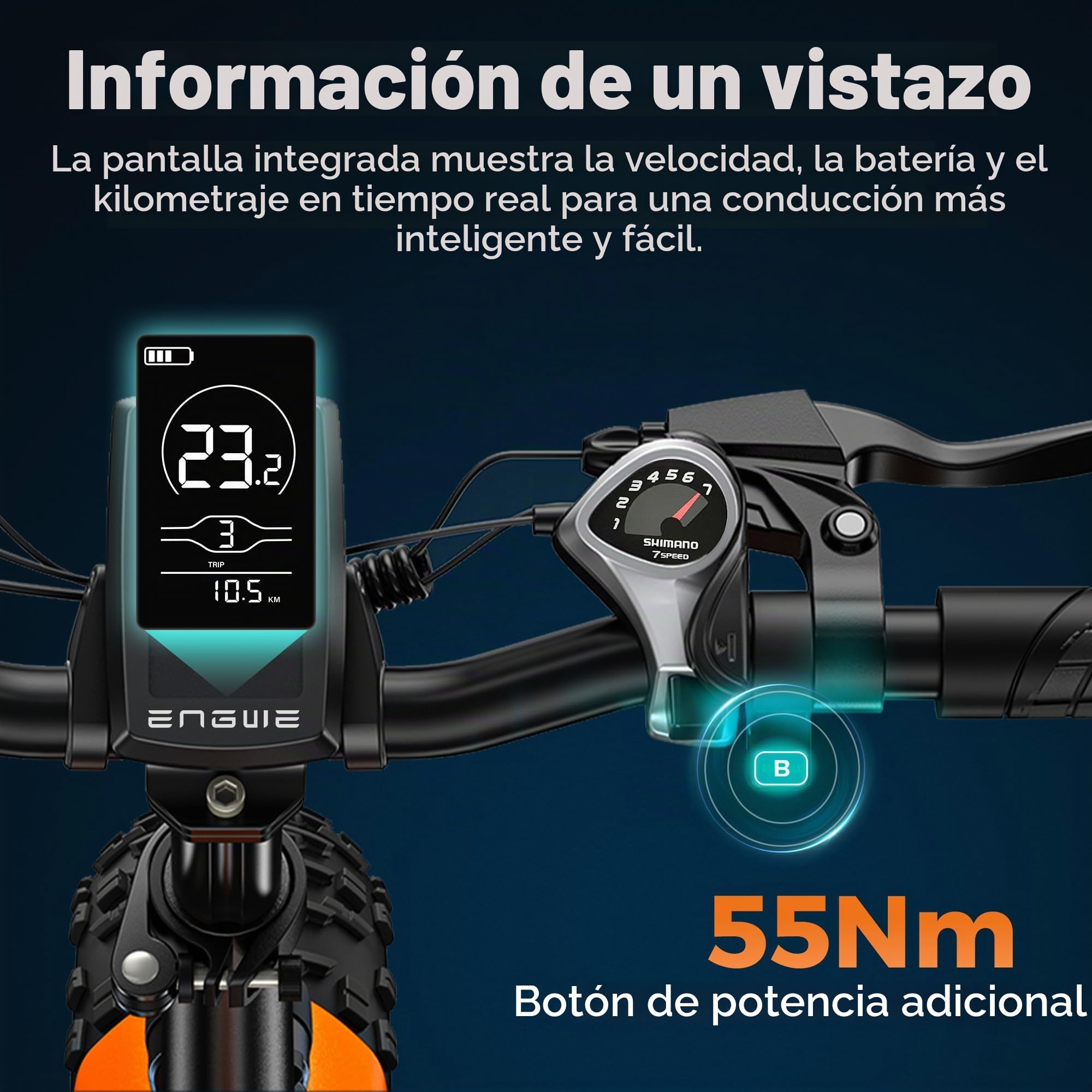 ENGWE EP-2 Boost Bicicleta Eléctrica Plegable con Sensor de Par, Batería Extraíble de 48V 13Ah y Motor Brushless de 250W, Pantalla LED, Neumáticos Fat de 20« x 4.0», 7 Velocidades