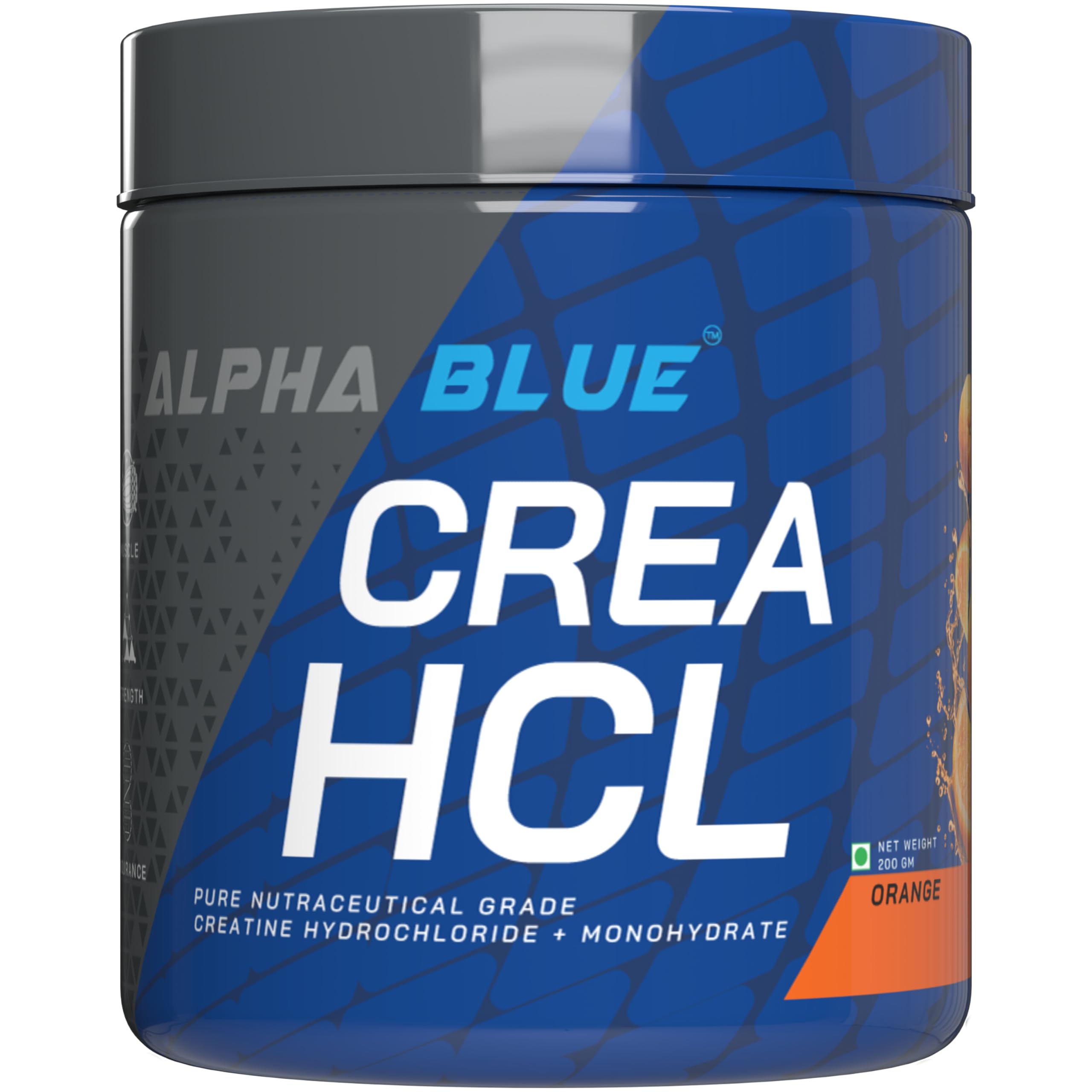ALPHABLUE Crea HCL - Pure Creatine HCL Supplement, Zero Sugar, Enhances Strength, Power & Endurance, Orange-image-17