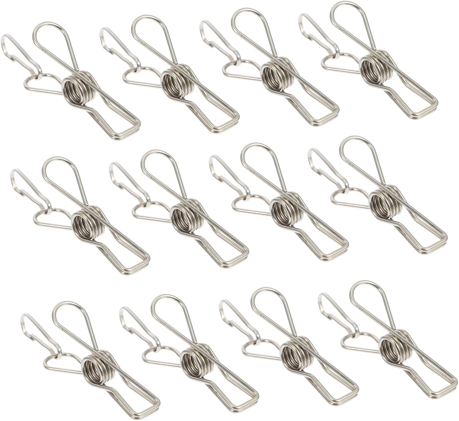 Clothes Pegs for Washing Line 20pcs Tracksuit Stainless Steel Clamp Windproof Stainless Steel Clip Simple Windproof