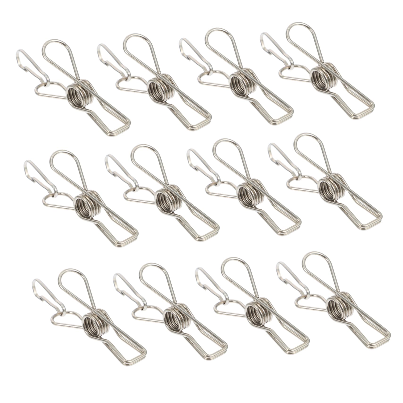Pinzas de ropa de acero inoxidable para colgar en la ropa, 20 piezas de abrazadera de acero inoxidable resistente al viento, clip de acero inoxidable simple resistente al viento